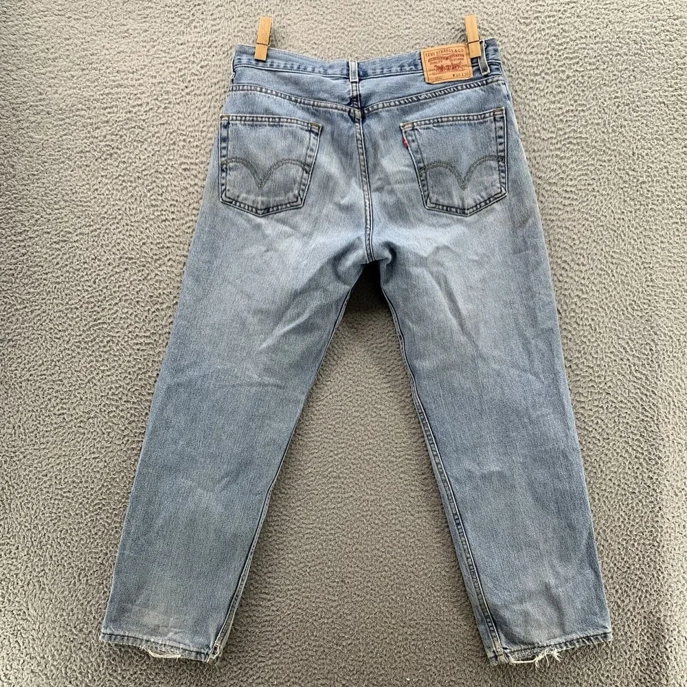 Levis 550 Jeans Mens 34x28* Blue Straight Washed Denim Pants 90s Baggy Skate Y2K